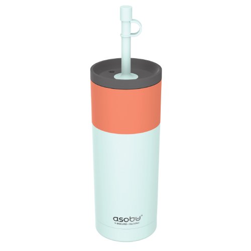 Gobelet ASOBU Super Sippy ICT200 pastel avec paille